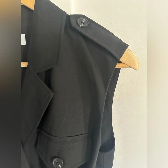 NEW Reiss Kimora Wool Blend Double Breasted Tie Midi Dress Black | UK 10 / US 6 - Picture 10 of 12